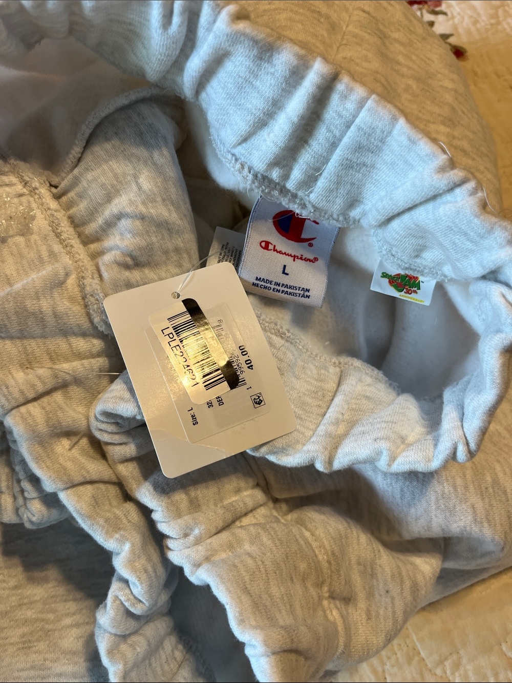 Champion Light Gray Space Jam Graphic Sweatpants - Picture 2 of 2